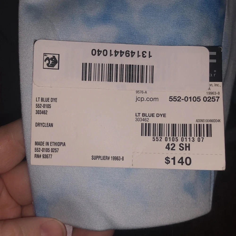 JF J. Ferrar tie dye cloud slim suit sports jacket